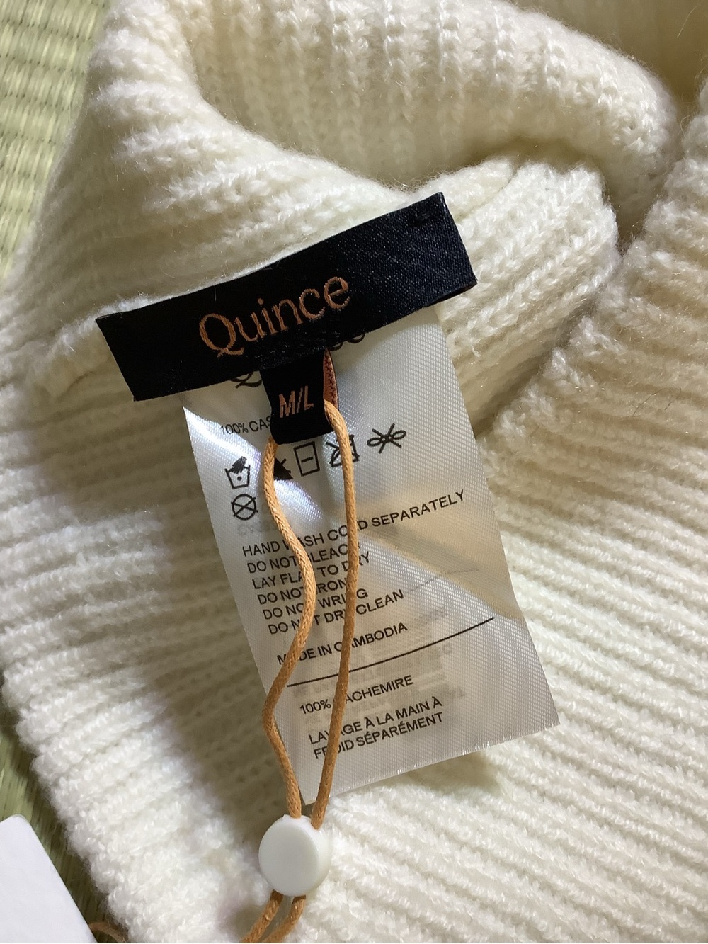 Quince Mongolian Cashmere Ribbed Knit Beanie - Picture 3 of 7